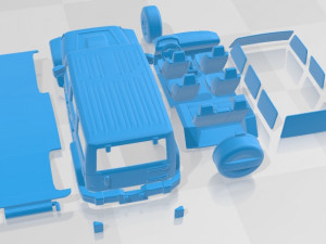Jeep Wrangler Unlimited Rubicon X 2014 Printable Car Modello di stampa 3D