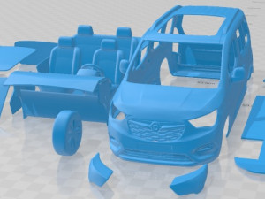 Opel Combo Life 2019 Printable Van 3D Baskı Modeli