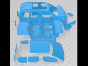 Opel Combo Life 2019 Printable Van Model do druku 3D