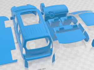 Opel Combo Life 2019 Printable Van Model do druku 3D