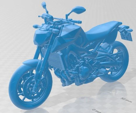 Yamaha MT 09 Tracer Printable Motorbike 3D Print Model .c4d .max .obj .3ds .fbx .stl .blend 