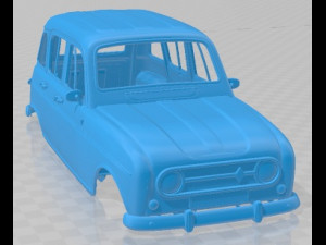 Renault 4L 1967 Printable Body Car Modelo de Impressão 3D