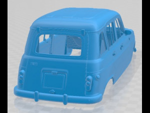 Renault 4L 1967 Printable Body Car Modelo de Impressão 3D