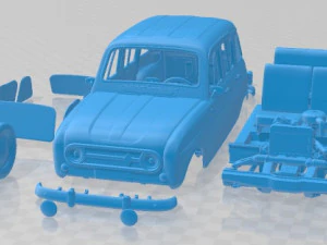 Renault 4L 1967 Printable Car 3D Print Model