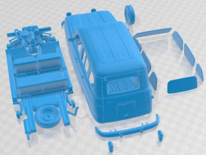 Renault 4L 1967 Printable Car 3Dプリントモデル