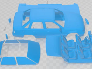 Opel Kadett Sedan 1991 Printable Car 3D Print Model