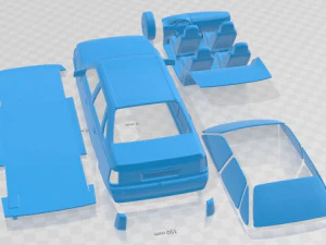 Opel Kadett Sedan 1991 Printable Car 3D Print Model