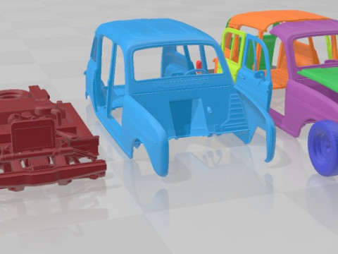 Renault 4L 1967 Printable Car Modèles 3D en vedette