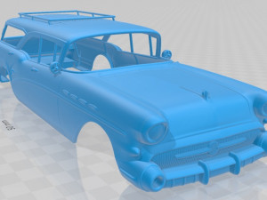 Buick Century Caballero Wagon 1957 Printable Body Car 3D Print Model