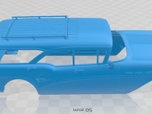 Buick Century Caballero Wagon 1957 Printable Body Car 3D Print Model