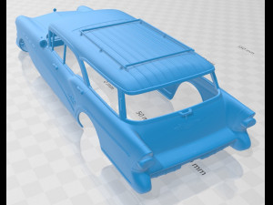 Buick Century Caballero Wagon 1957 Printable Body Car 3D Print Model