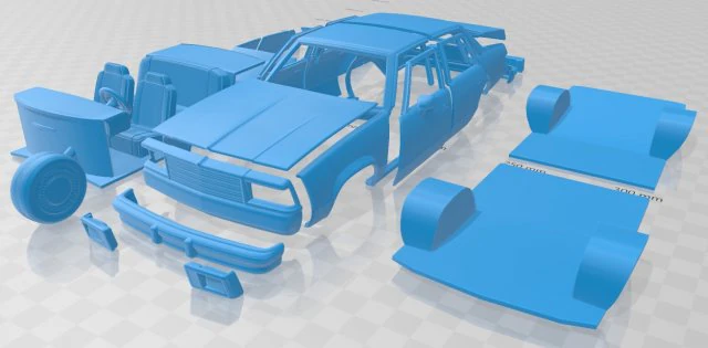 Chevrolet Malibu Classic Sedan 1979 Printable Car 3D Print Model .c4d .max .obj .3ds .fbx .stl .blend 