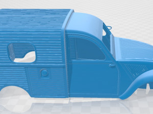 Citroen 2CV AZU Van Printable Body Model do druku 3D