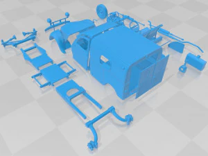 Citroen 2CV AZU Van Printable 3D Print Model