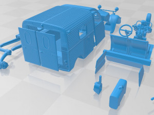 Citroen 2CV AZU Van Printable Modello di stampa 3D
