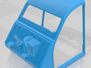 Citroen 2CV AZU Van Printable Modello di stampa 3D