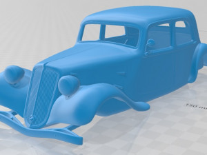 Citroen Traction Avant 1939 Printable Body Car Model do druku 3D