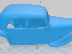 Citroen Traction Avant 1939 Printable Body Car Modelo de Impressão 3D