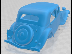Citroen Traction Avant 1939 Printable Body Car Modelo de Impressão 3D