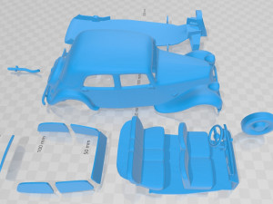 Citroen Traction Avant 1939 Printable Car Model Cetak 3D