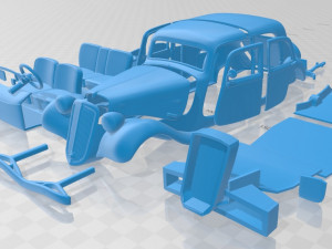 Citroen Traction Avant 1939 Printable Car Modelo de impresión 3D