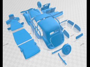 Citroen Traction Avant 1939 Printable Car Model do druku 3D