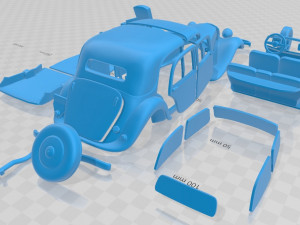 Citroen Traction Avant 1939 Printable Car Model do druku 3D