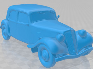 Citroen Traction Avant 1939 Printable Car 3Dプリントモデル
