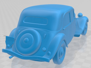 Citroen Traction Avant 1939 Printable Car 3Dプリントモデル