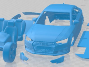 Audi A4 Sedan 2019 Printable Car 3D Print Model