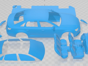 Audi A4 Sedan 2019 Printable Car Model Cetak 3D