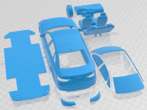 Audi A4 Sedan 2019 Printable Car 3D Print Model