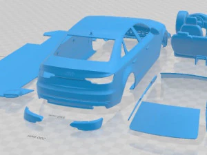 Audi A4 Sedan 2019 Printable Car 3D Print Model