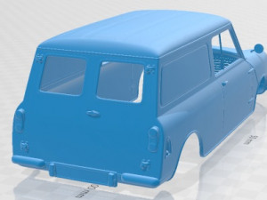Austin Mini Van 1966 Printable Body Modello di stampa 3D