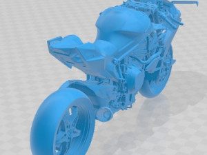 Kawasaki Ninja H2R Supercharged 2016 Printable Motorbike 3D Принт Модель