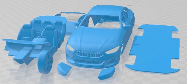 8 Series Gran Coupe 2020 Printable Car in separate parts 3D Print Model .c4d .max .obj .3ds .fbx .stl .blend 