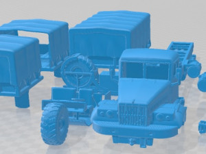 KRAZ 255 1981 Printable Truck 3D-printmodel