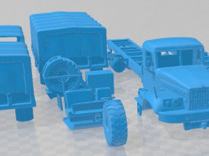 KRAZ 255 1981 Printable Truck 3D Print Model