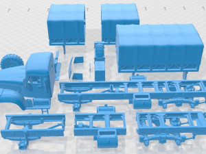 KRAZ 255 1981 Printable Truck 3D Print Model