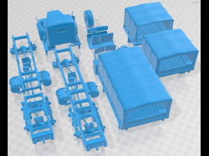 KRAZ 255 1981 Printable Truck 3D Print Model