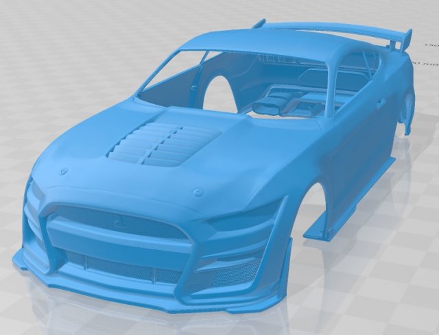 Mustang Shelby GT500 2020 Printable Body Car 3D Baskı Modeli .c4d .max .obj .3ds .fbx .stl .blend 