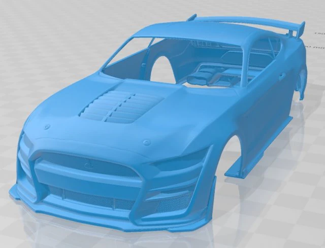 Mustang Shelby GT500 2020 Printable Body Car 3D Print Model .c4d .max .obj .3ds .fbx .stl .blend 