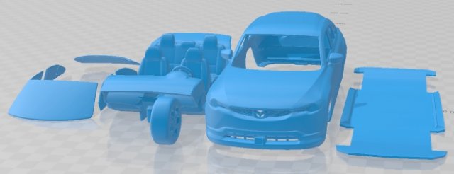 Mazda MX 30 2021 Printable Car Modelo de Impressão 3D .c4d .max .obj .3ds .fbx .stl .blend 