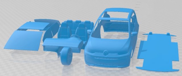Volkswagen E UP 2019 Printable Car Modelo de impresión 3D .c4d .max .obj .3ds .fbx .stl .blend