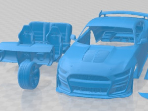 Mustang Shelby GT500 2020 Printable Car 3D Print Model