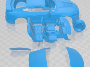 Mustang Shelby GT500 2020 Printable Car 3Dプリントモデル