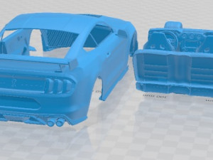 Mustang Shelby GT500 2020 Printable Car 3Dプリントモデル