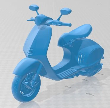 Vespa 946 Printable 3D Print Model .c4d .max .obj .3ds .fbx .stl .blend 