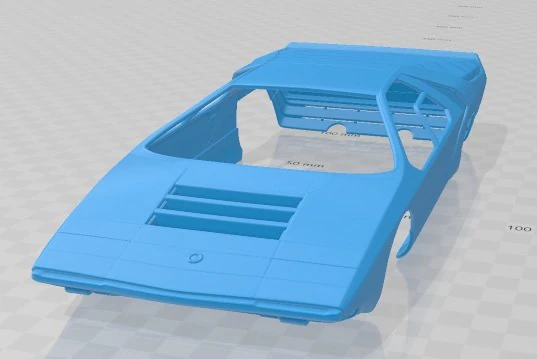 Alfa Romeo Carabo 1968 Printable Body Car 3D Print Model .c4d .max .obj .3ds .fbx .stl .blend
