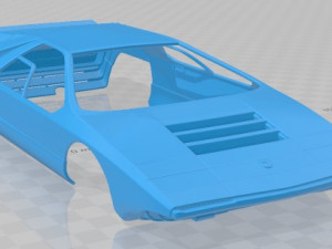 Alfa Romeo Carabo 1968 Printable Body Car 3D 프린트 모델